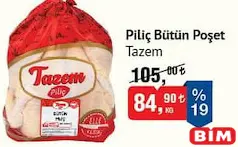 TAZEM PİLİÇ BÜTÜN POŞET TAZEM PİLİÇ BÜTÜN POŞET